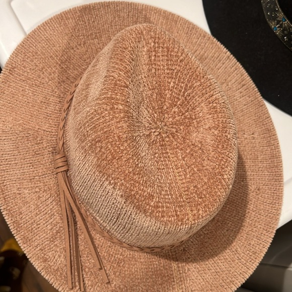 Tan Chennile Fedora Suede Braided Detail - Picture 6 of 9
